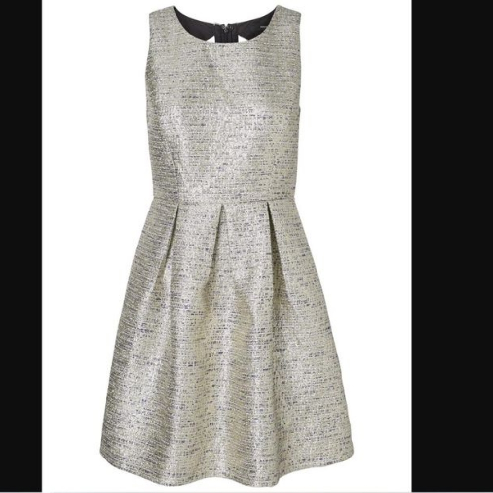 Silvery Gold Party Dress Vero Moda